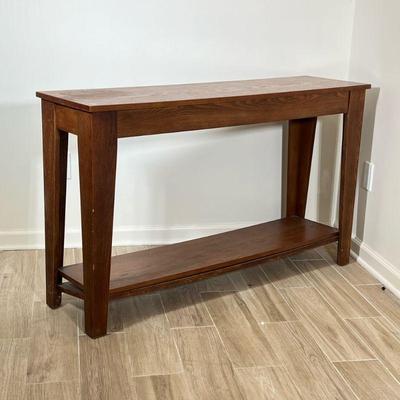 WOOD CONSOLE TABLE | Having 2 shelves - h. 30 x w. 14 x l. 50 in

