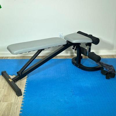 BODY-SOLID ADJUSTABLE BENCH | Body-Solid Fitness Equipment adjustable workout bench with adjustable angled bench, seat, and leg straps -...
