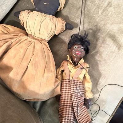 Antique Folk Doll & Puppet