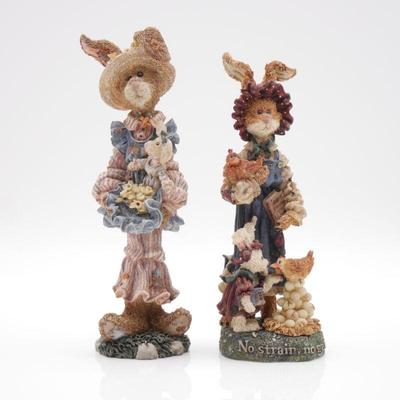 Pair Of Boyds Bears & Friends Folkstone Collection Figurines