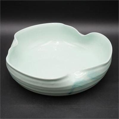 Mid-Century Japanese Ceramic Celadon Serving Bowl