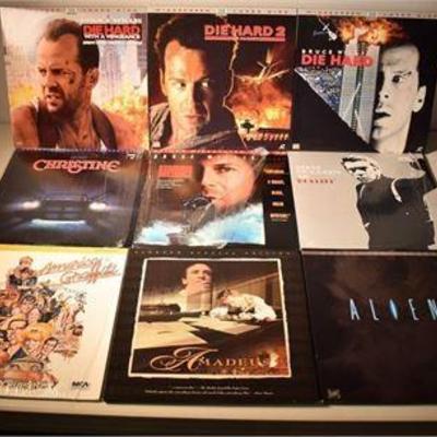Lot Of 9 Laserdiscs: Die Hard, Amadeus, Aliens, Steve McQueen + More