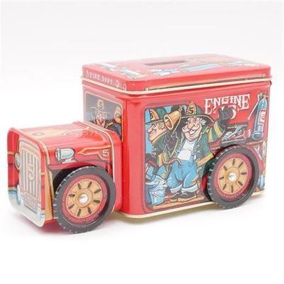 SCC Collectible Tin Fire Dept Engine 5 Piggy Bank