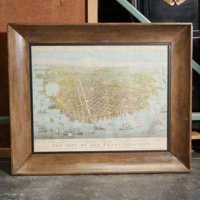 Framed Art Print Of The City Of San Fransisco 1878