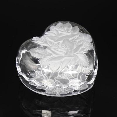 Studio Nova Heart Shaped Crystal Lidded Box