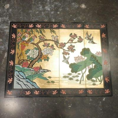 Set of 4 Chinoiserie Wall Panels