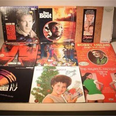 Lot Of 9 Laserdiscs & Records: Bobby Helms, Brenda Lee, Harrison Ford + More