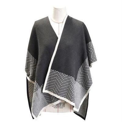 Adrienne Vittadini Women Sweater Shawl Geometric Knit