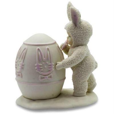 1996 Deptartment 56 Snowbunnies "I'll Color the Easter Egg" Figurine