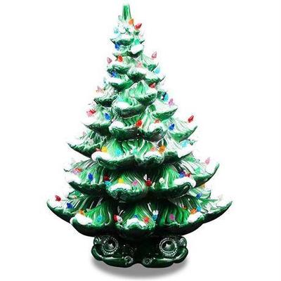 Ceramic Christmas Tree with Lights