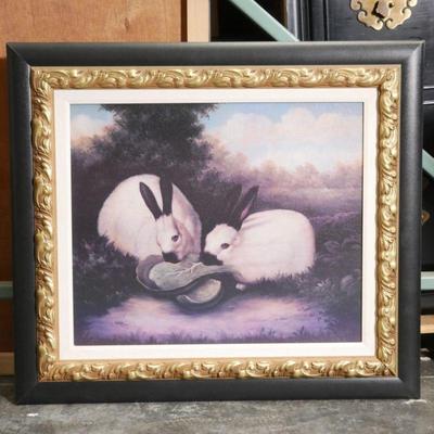 Framed Art Print Of Himalayan Rabbtis By P. Rolence