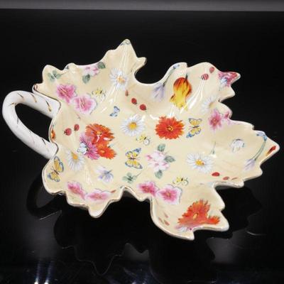 Ceramic Maple Leaf Bowl, Mayfair Collection by Jay