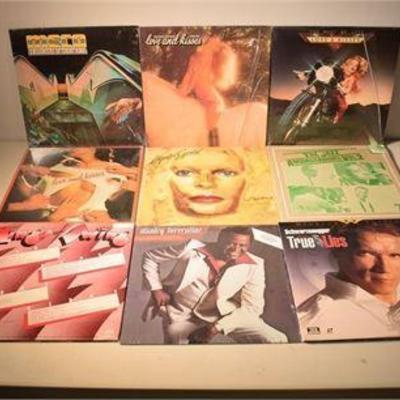 Lot Of 9 Laserdiscs & Records: Love & Kisses, Liquid Gold, Meco + More