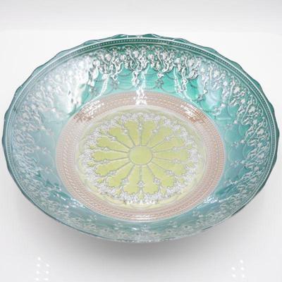 Large Multi-Color Glass Bowl
