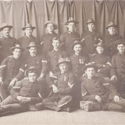 Large WW1-Era Grayscale Photo Print