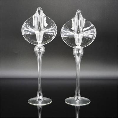 2 Calla Lilly - Jack In The Pulpit Candlestick Holders