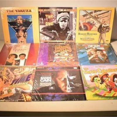 Lot Of 9 Laserdiscs: Top Gun, The Wild One, The Time Machine, Yakuza + More