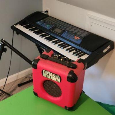 Keyboard and amps