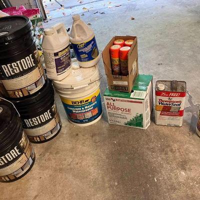 Lot 023-GAR: Sheetrock, Sealing and Resurfacing Compounds

Includes: 
•	3 3.75-gallon cans of Deck Restore/Liquid Armor Resurfacer
o	Note...