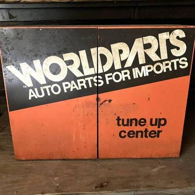 Lot 061-GAR: Vintage WorldParts Tune-up Auto Parts Wall Storage Cabinet

Features: Add this industrial-strength cabinet to your garage,...