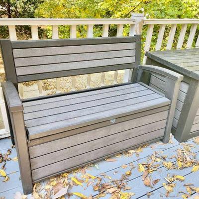 Lot 084-PAT: Keter “Hudson” Storage Bench

Features: 
•	Two-tone color scheme
•	Resin/plastic materials resist UV rays and weathering
•...
