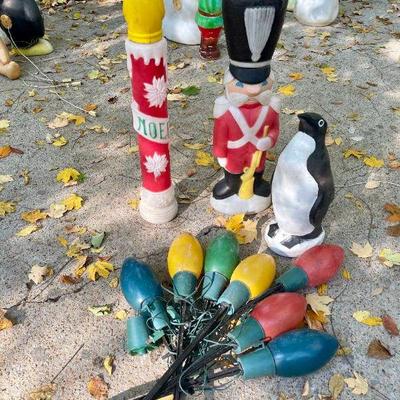 Lot 005-BH: Assorted Christmas Blow Molds #4

Includes: 
•	A Vintage “Noel” Candle Blow Mold
•	Vintage Nutcracker Blow Mold and Large...
