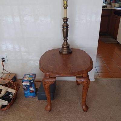 Lamp and table