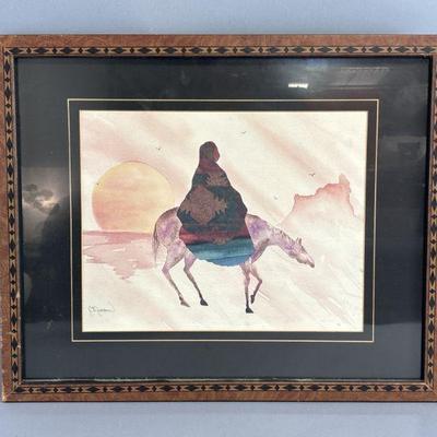 Lot 45 | Vintage JC Madden Woman on Horse Print
