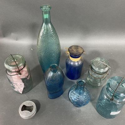 Lot 294 | Blue Glass Decanters and More
