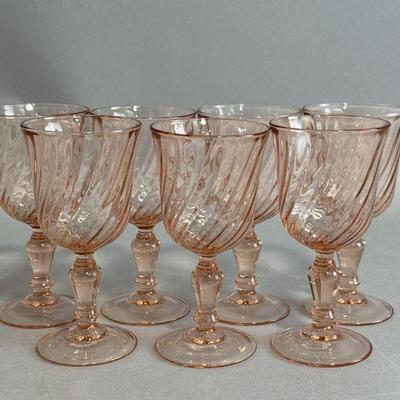 Lot 337 | Pink Depression Glasses: Rosaline Swirl

