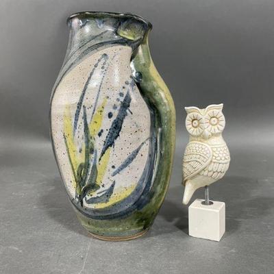 Lot 300 | MCM Pottery Vase Signed and More
