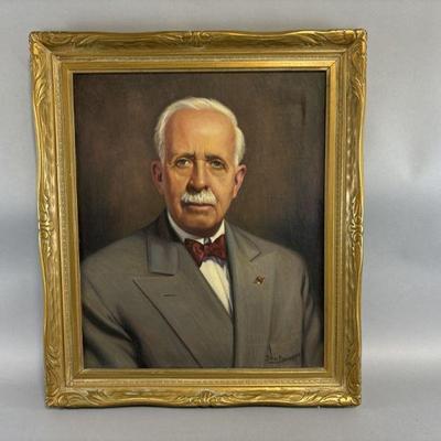 Lot 194 | Signed Vintage Oil Portrait Painting
