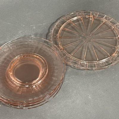 Lot 320 | Pink Depression Glass Art Deco Patterns and More
