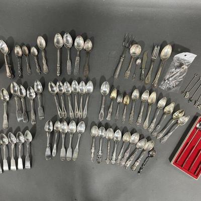 Lot 407 | Vintage Abalone Metal Cocktail Forks and More
