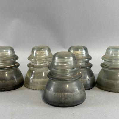 Lot 219 | 5 Vintage Hemingray Insulators
