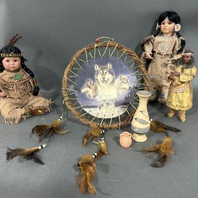 Lot 48 | Vintage Native American Porcelain Dolls & More
