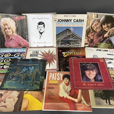 Lot 22 | Vintage Records, Dolly Parton, Johnny Cash, J.F.K
