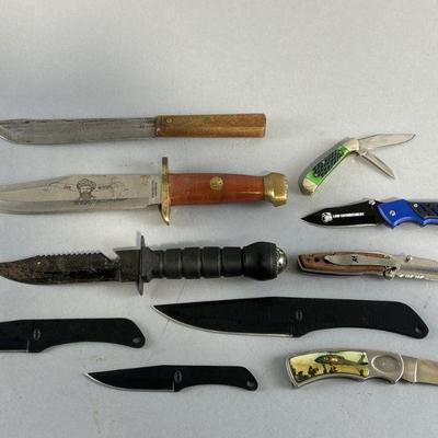 Lot 157 | 10 Vtg Knives: Winchester, Frost Cutlery, & More
