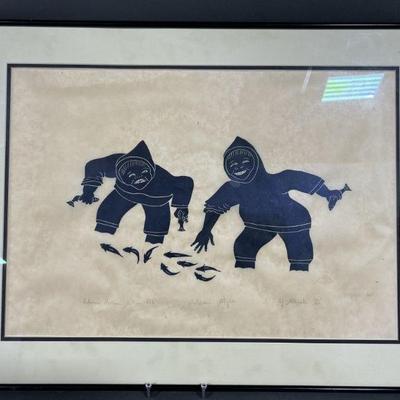 Lot 46 | Vintage 1969 Inuit Signed Numbered Framed Art
