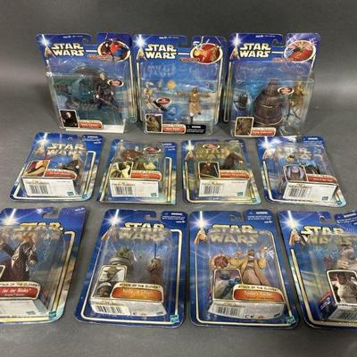 Lot 143 | NIB 11 2002 Star Wars Attack Of The Clone Figures
