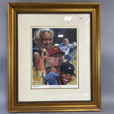 Lot 244 | Signed & Framed "The Legends of Golf" Painting
