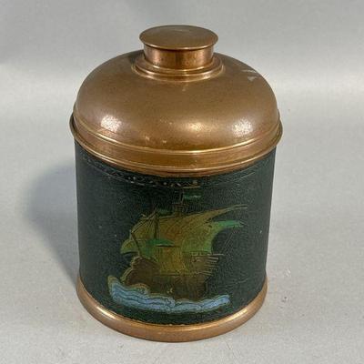 Lot 256 | Antique Hand Painted Copper Humidor
