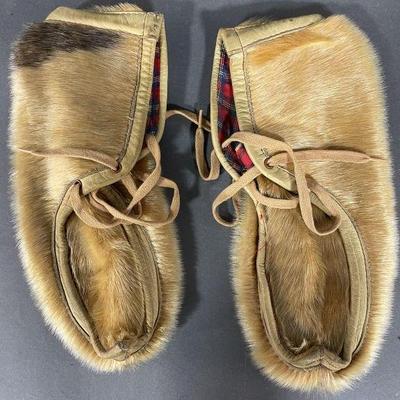 Lot 364 | Vintage Hand Made Fur Shoes
