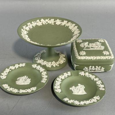 Lot 301 | Vtg. Wedgwood Trinket Box, Ashtrays, & More

