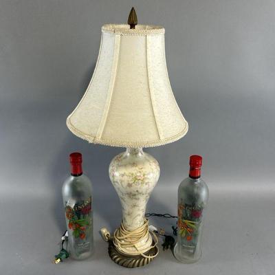 Lot 285 | Vintage Lamp & Light Up Bottles
