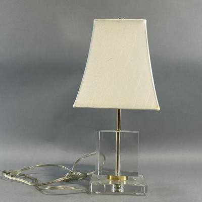 Lot 383 | Clear Block Table Lamp
