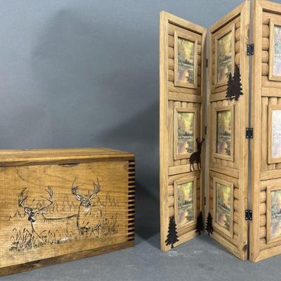 Lot 68 | Rustic Wood Box & Panel Photo Frames

