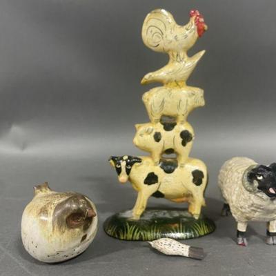 Lot 355 | Vintage Cast Iron Farm Animals and More
