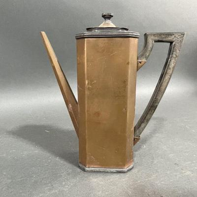 Lot 392 | Vintage Pewter and Copper Metalware Tea Pot
