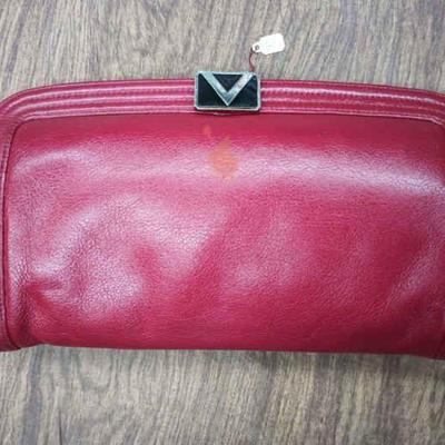 CIP047 - Red Clutch with "V" Logo on It - Unknown Brand